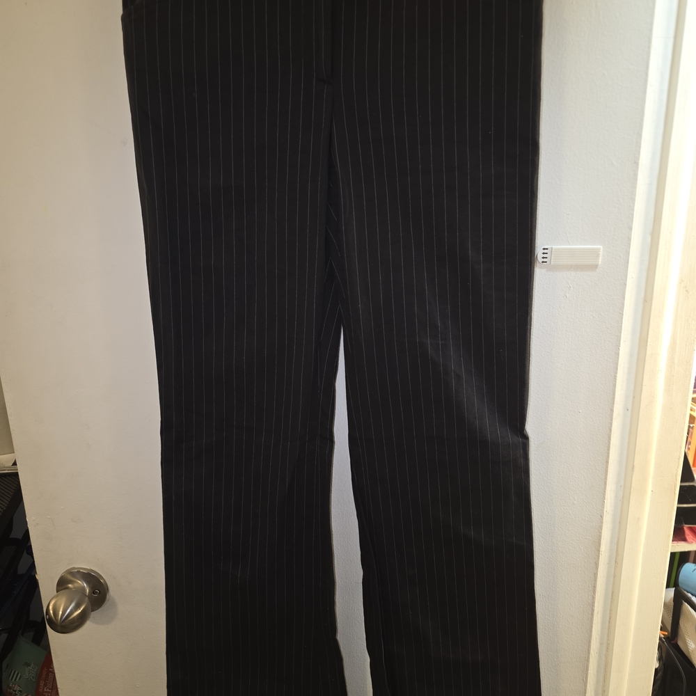Theory Women's Black Pinstripe Trousers